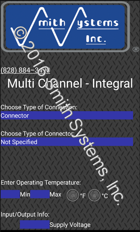 Smith Systems Inc. Sensor Design App